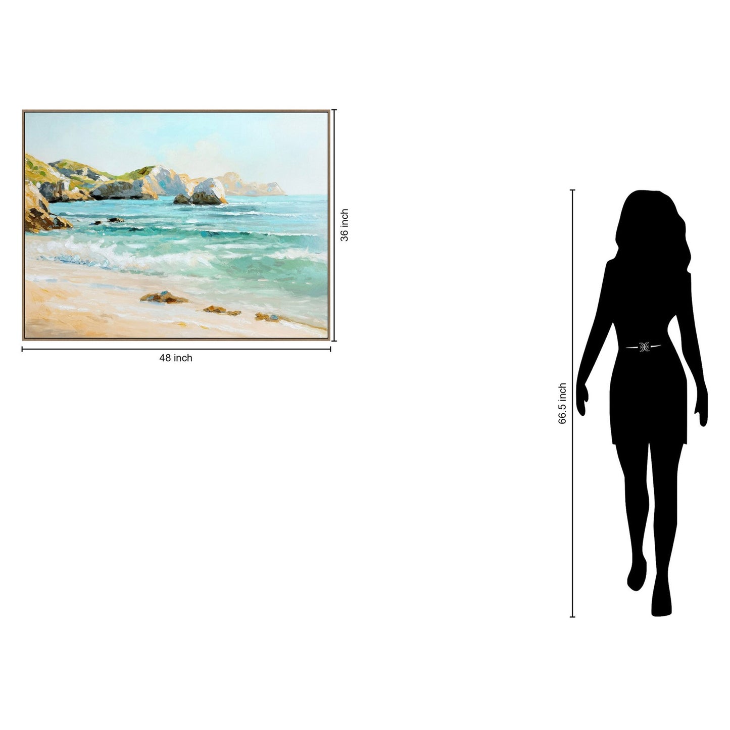 Classy Living Adventurous Coastal Daybreak, Aqua/Beige/White/Ochre