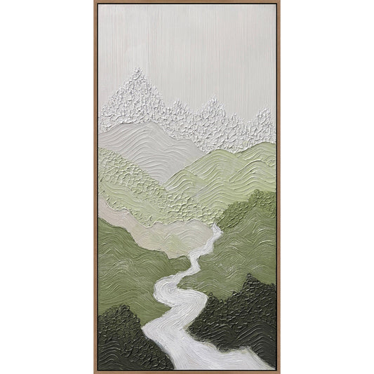 Classy Living Poetic Verdant Passage 40"x20", Black/Green/Ivory/Gray