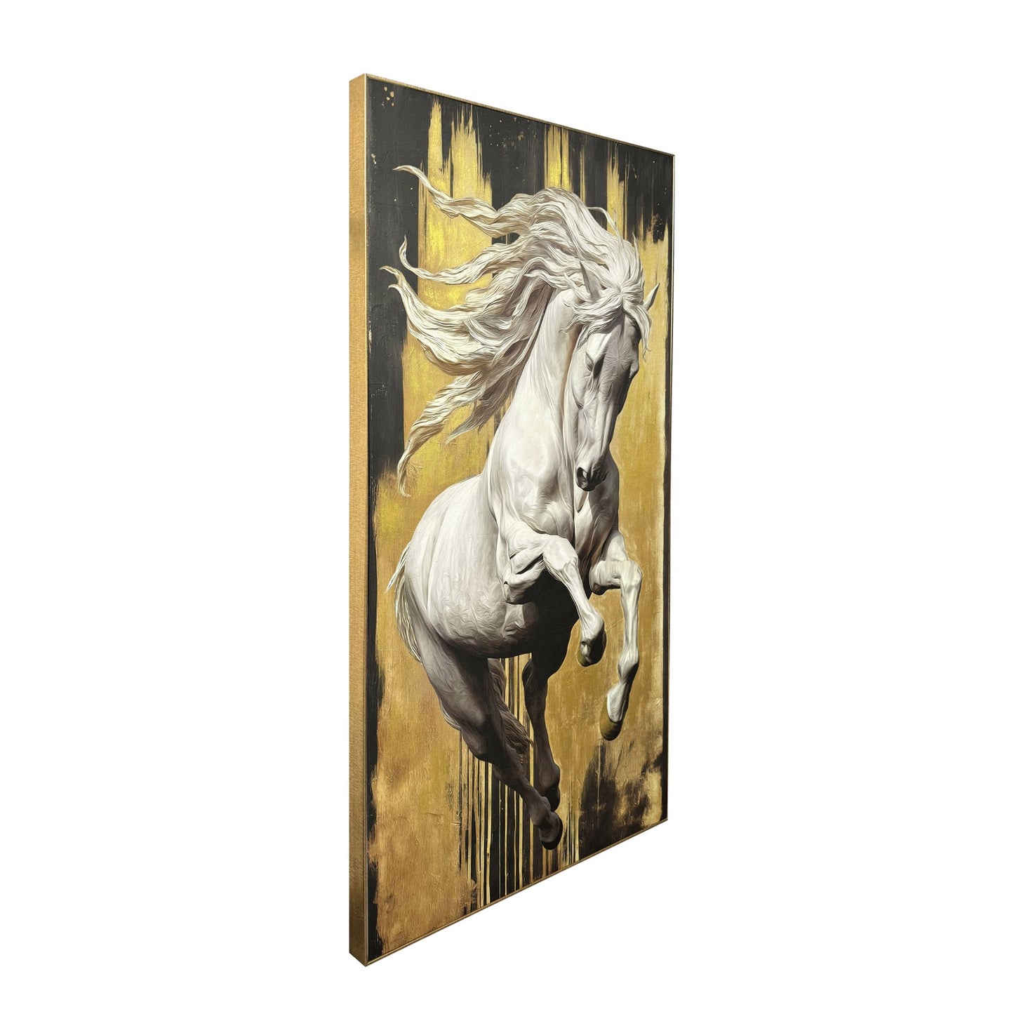 Classy Living Gilded Ivory Ascent 72"x36", Gold/Black/Ivory