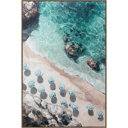 Classy Living Mesmerizing Cove Reverie, Natural/Teal/White/Beige/Gray