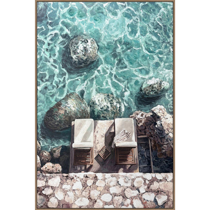 Classy Living Mesmerizing Cove Reverie, Aqua/White/Taupe/Charcoal/Beige