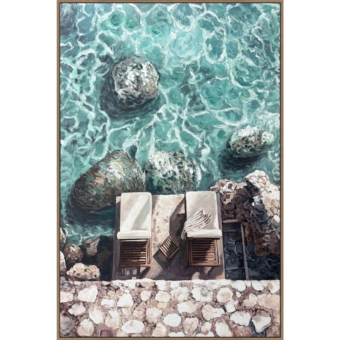 Classy Living Mesmerizing Cove Reverie, Aqua/White/Taupe/Charcoal/Beige