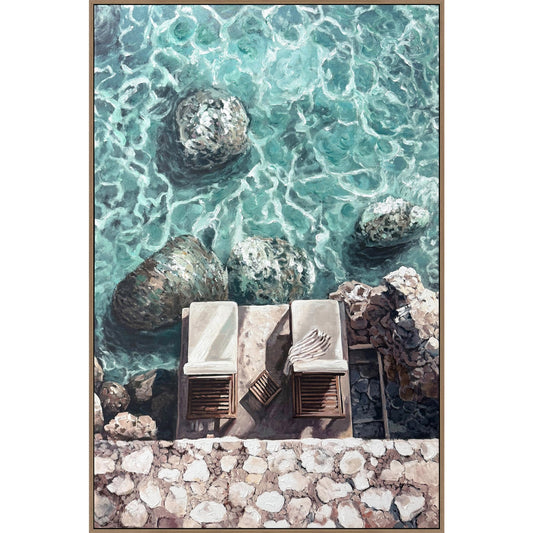 Classy Living Mesmerizing Cove Reverie, Aqua/White/Taupe/Charcoal/Beige