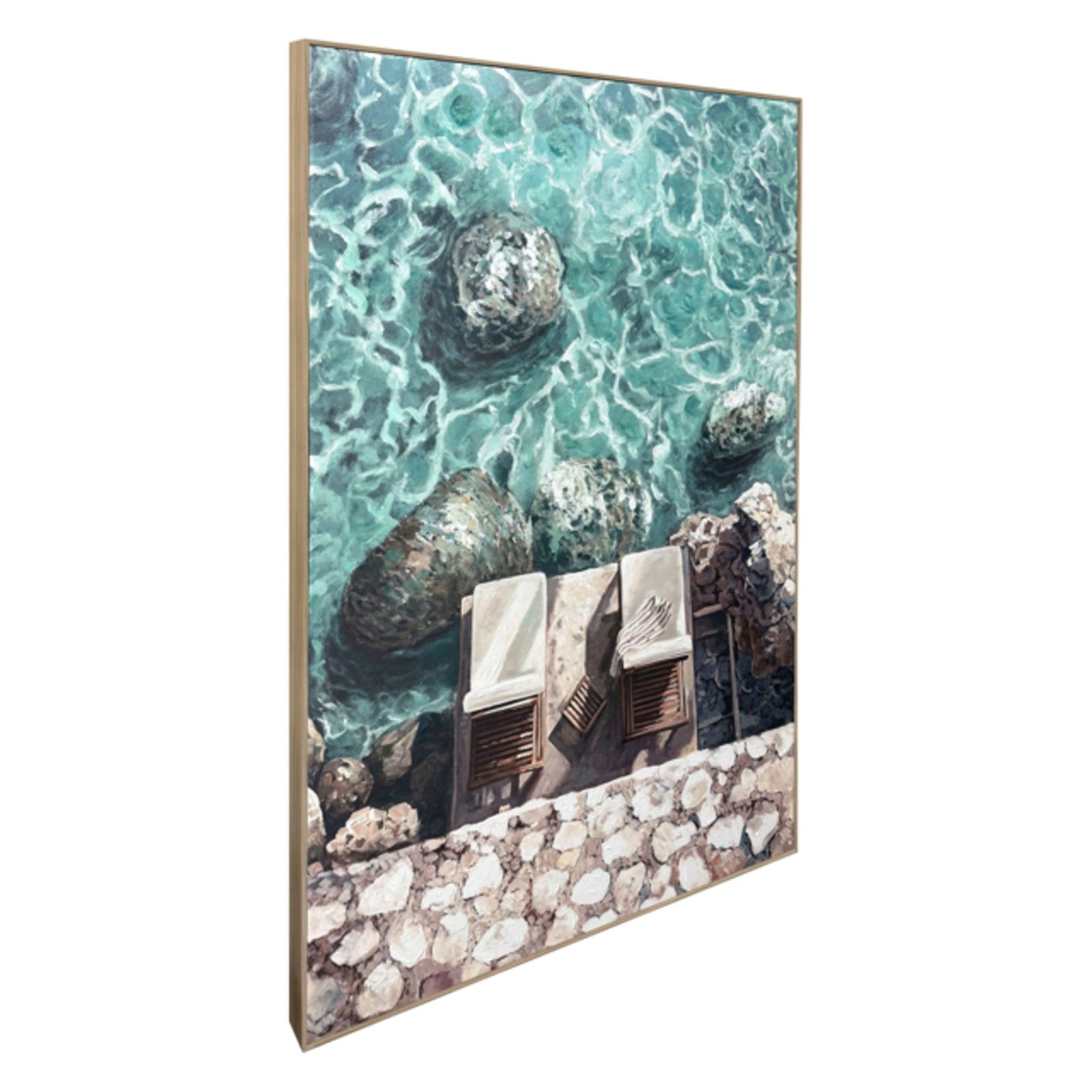Classy Living Mesmerizing Cove Reverie, Aqua/White/Taupe/Charcoal/Beige