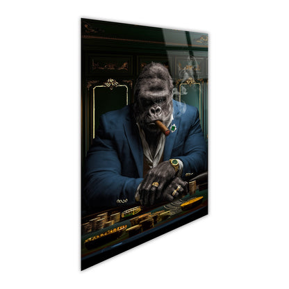 Classy Living Untamed Midnight Don 60"x40" Tempered, Black/Blue/Gold