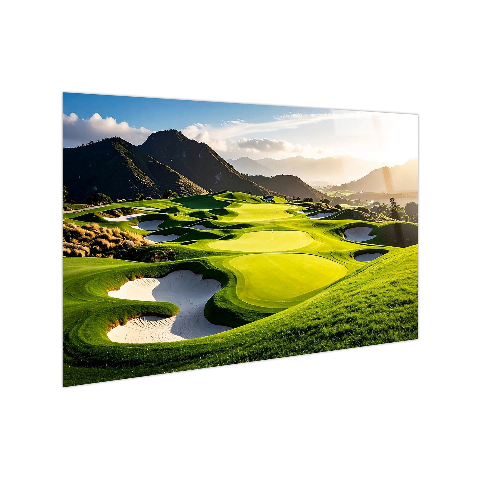 Classy Living Unstoppable Sunlit Fairway 40"x60", Green/White/Golden