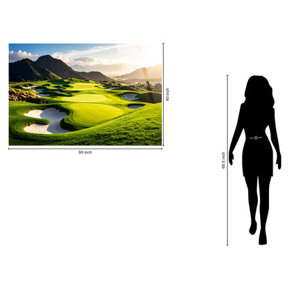 Classy Living Unstoppable Sunlit Fairway 40"x60", Green/White/Golden