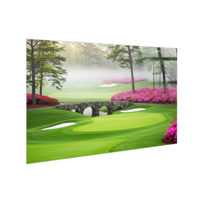Classy Living Unstoppable Misty Fairway Bridge, Green/Pink/Gray/White