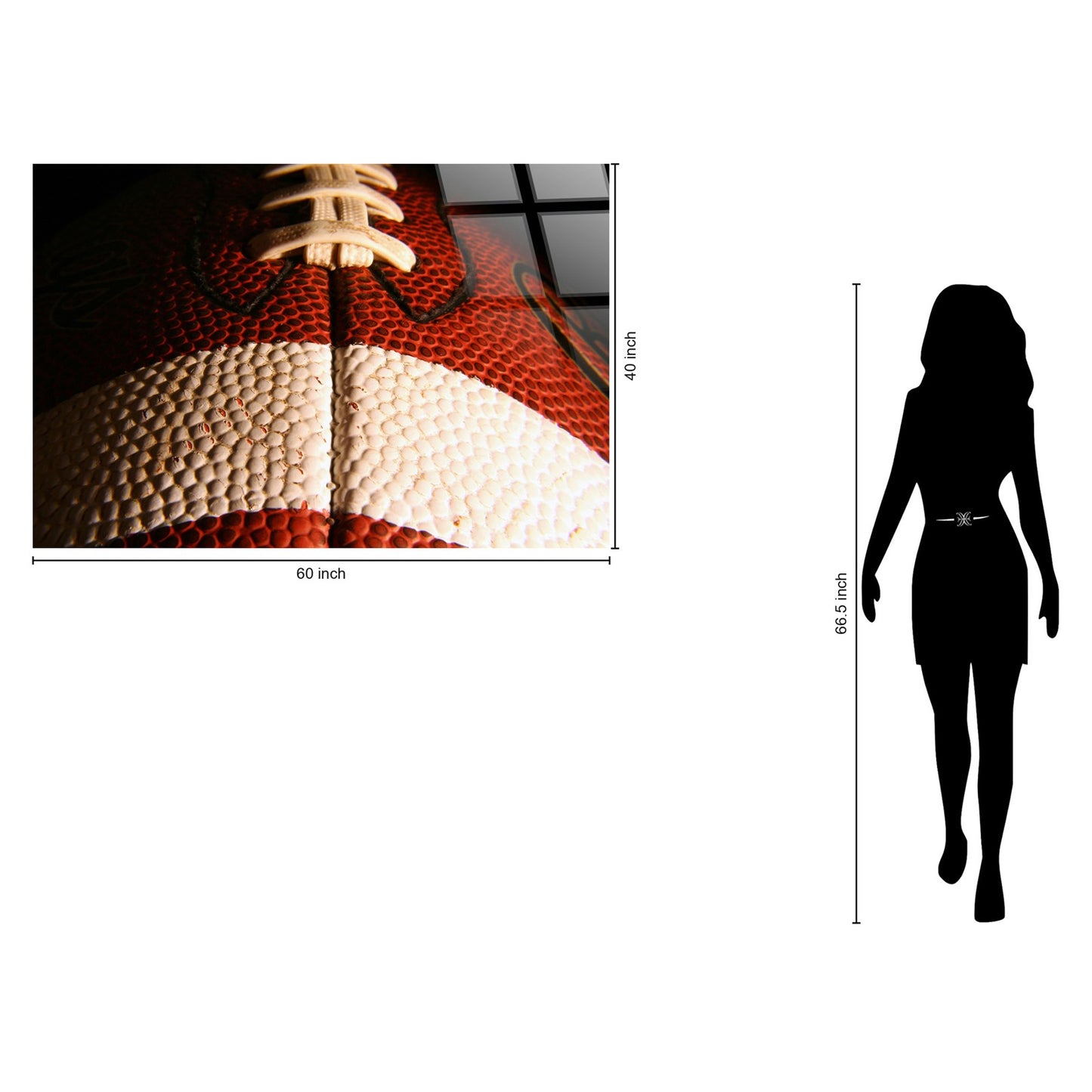 Classy Living Unstoppable Gridiron Detail 40"x60", Red/White/Black/Gloss