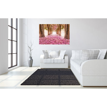 Classy Living Pink Cherry Blossom 60x40in Rectangle Wall Art | Contemporary Tempered Glass and Paper | Living Room, Bedroom & Office Decor | Model SF1343