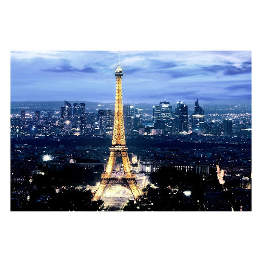 Classy Living Paris at Night 60x40in Frameless Glass Wall Art | Contemporary Multicolor Tempered Glass | Living Room & Office Decor | 60 x | Model SF1348