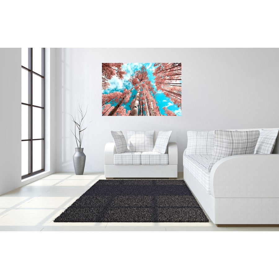 Classy Living Cherry Blossom Heights 60x40in Wall Art | Contemporary Frameless Tempered Glass | Living Room & Office Decor | 60 x 40 x | Model SF1372