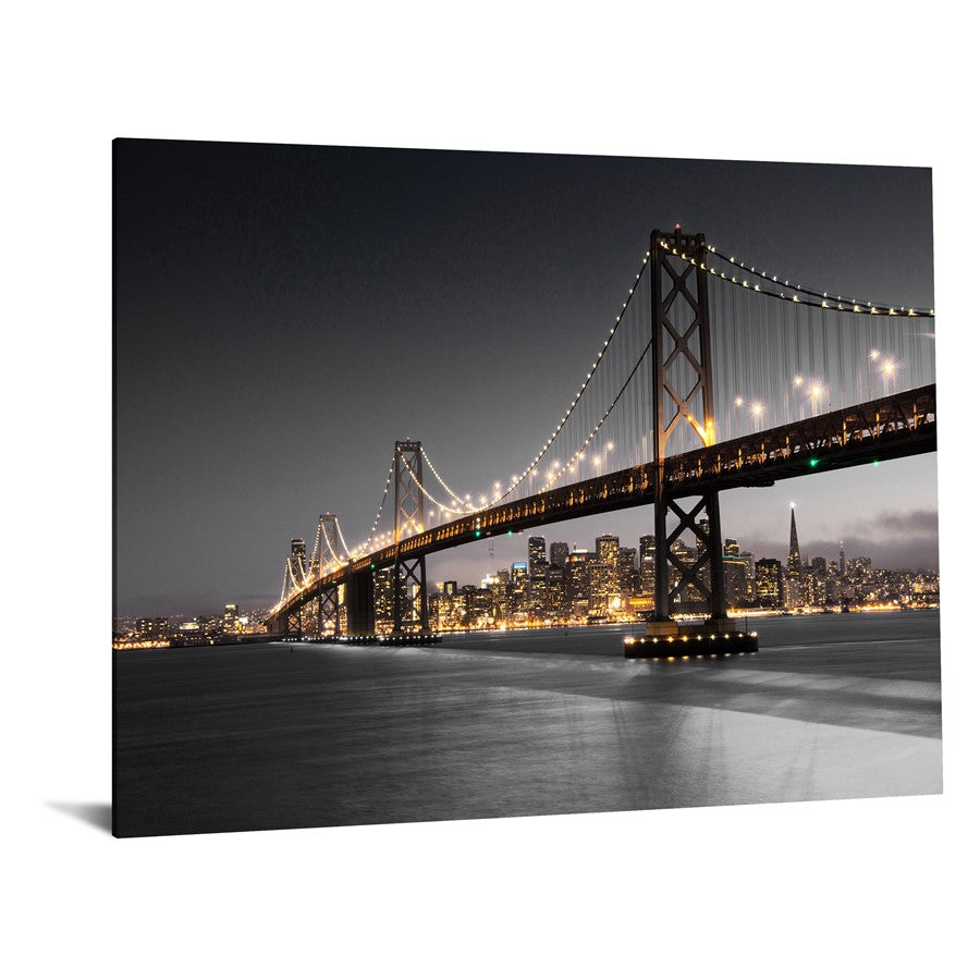 Classy Living Bridge Escape 60x40in Frameless Glass Wall Art | Contemporary Architectural Photograph on Tempered Glass | Living Room & | Model SF1374