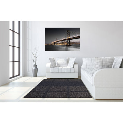 Classy Living Bridge Escape 60x40in Frameless Glass Wall Art | Contemporary Architectural Photograph on Tempered Glass | Living Room & | Model SF1374