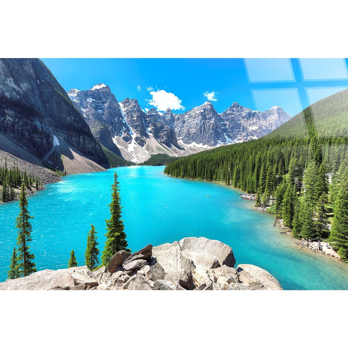 Classy Living Mesmerizing Moraine Vista 40"x60", Blue/Green/Gray/White