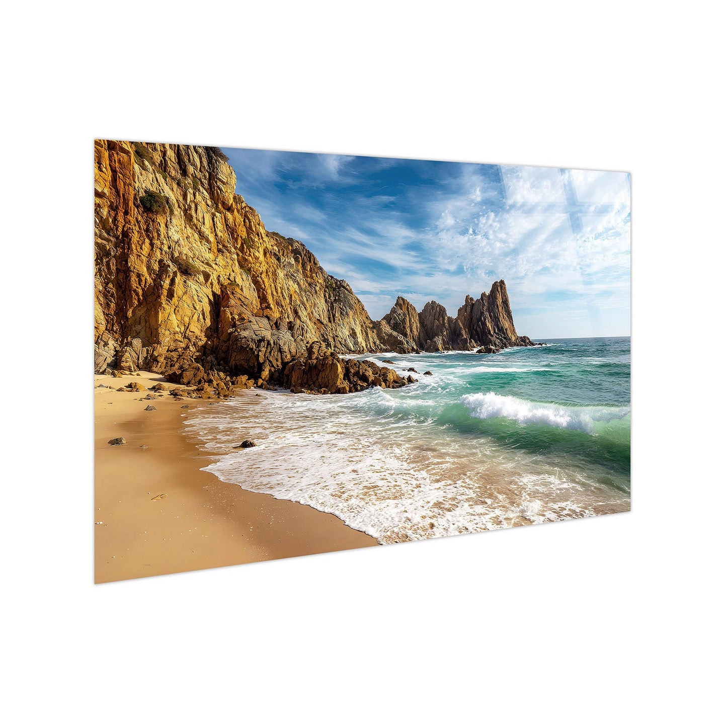Classy Living Adventurous Gld Shoreline 40"x60", Blue/Brown/Tan/White
