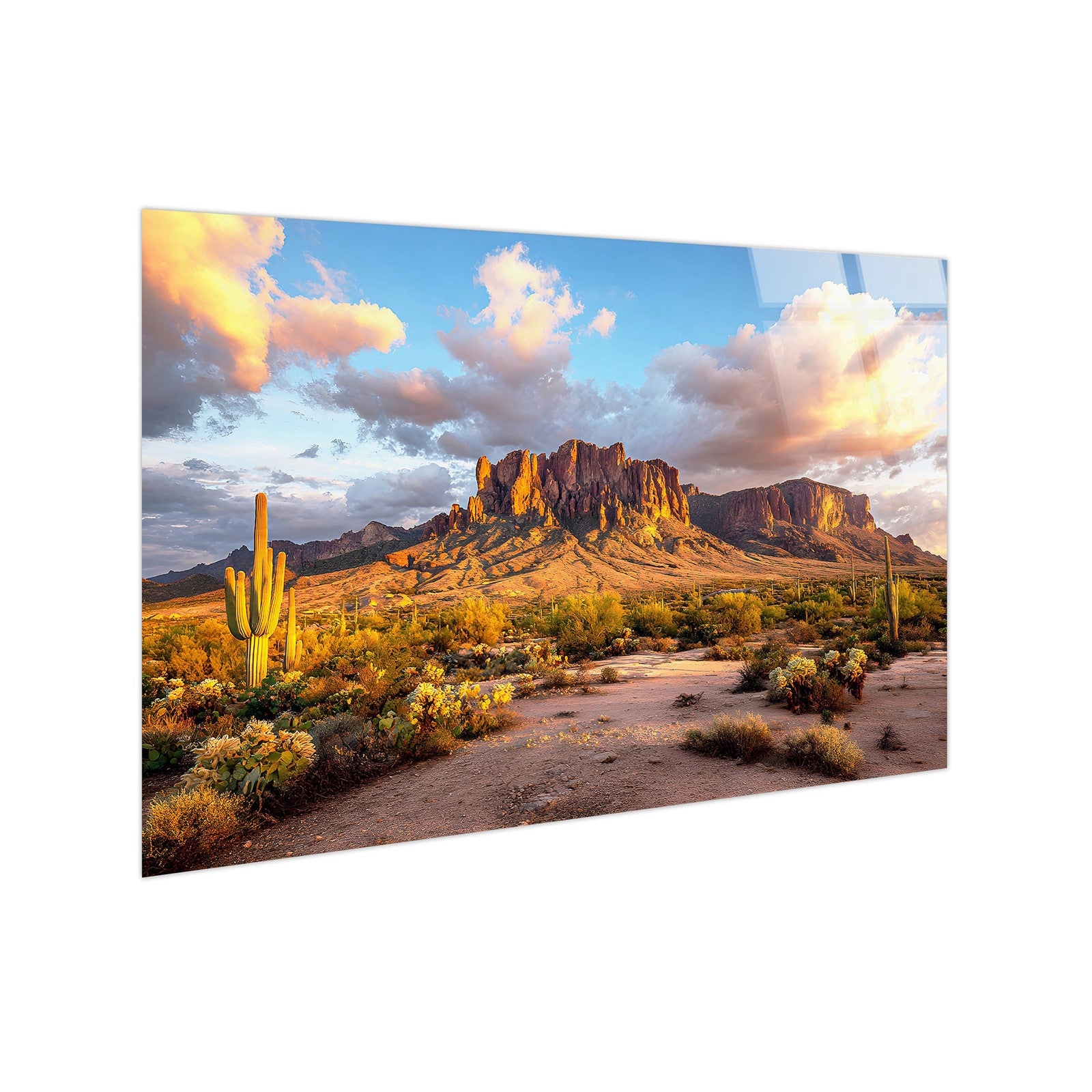 Classy Living Expansive Sonoran Radiance 40"x60", Blue/Brown/Orange