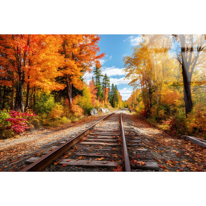 Classy Living Expansive Autumn Passage, Orange/Gold/Blue/Brown/Green