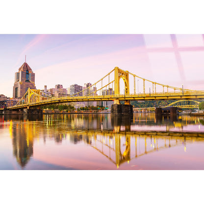 Classy Living Wonder Gld Bridge Reflections, Gold/Pink/Lavender/Gray