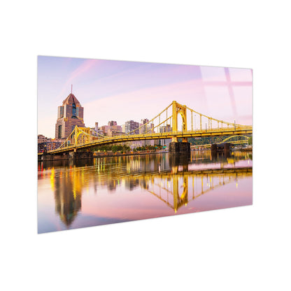 Classy Living Wonder Gld Bridge Reflections, Gold/Pink/Lavender/Gray