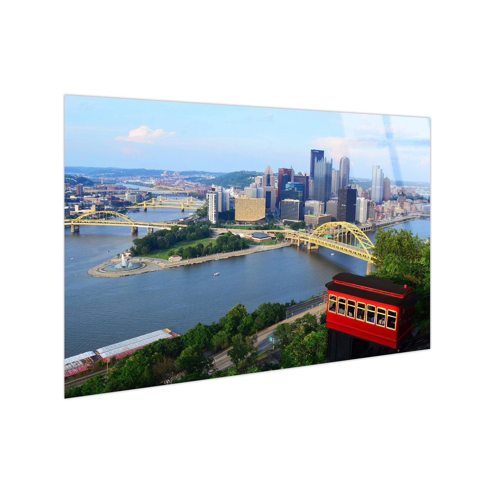 Classy Living Wonder Pittsburgh Overlook, Blue/Green/Yellow/Red/Black