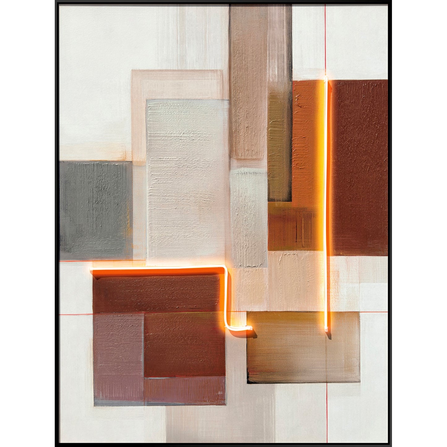 Classy Living Luminous Luminou, Black/Ivory/Taupe/Rust/Brown/Gray/Orange