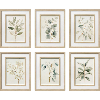 Classy Living Poetic Quiet Botanical 48"x60" Print, Beige/Green/White