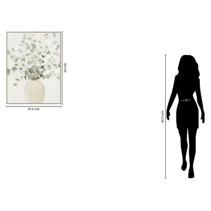 Classy Living Poetic Soft Grove II 39"x30", Ivory/Sage/Natural