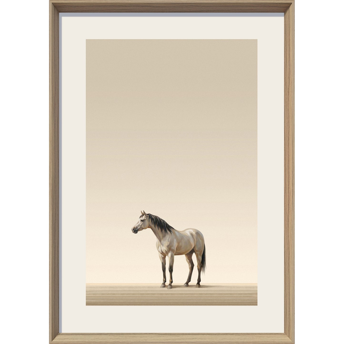 Classy Living Timeless Quiet Stallion 28"x20" Print, Beige/Brown/White