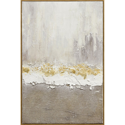 Classy Living Timeless Gilded Strata, Ivory/Taupe/Gold/Natural Wood