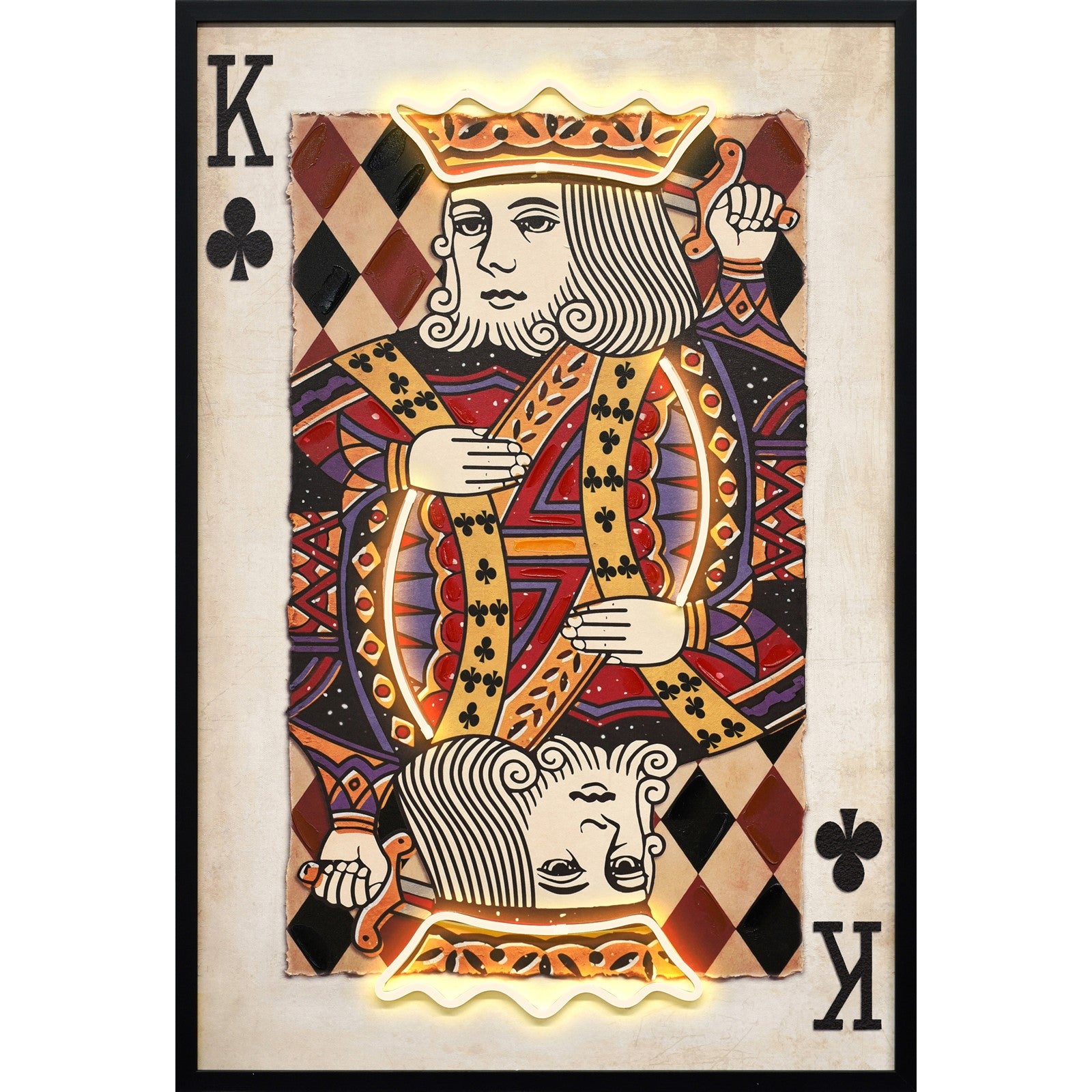 Classy Living Luminous Royal Card 37"x25", Black/Red/Gold/Ivory/Purple