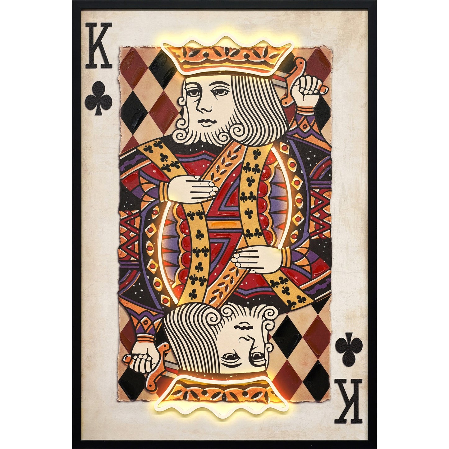 Classy Living Luminous Royal Card 37"x25", Black/Red/Gold/Ivory/Purple