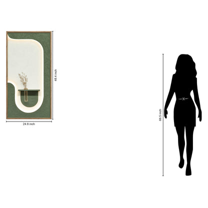 Classy Living Poetic Verdant Niche II, Green/Ivory/Natural Wood
