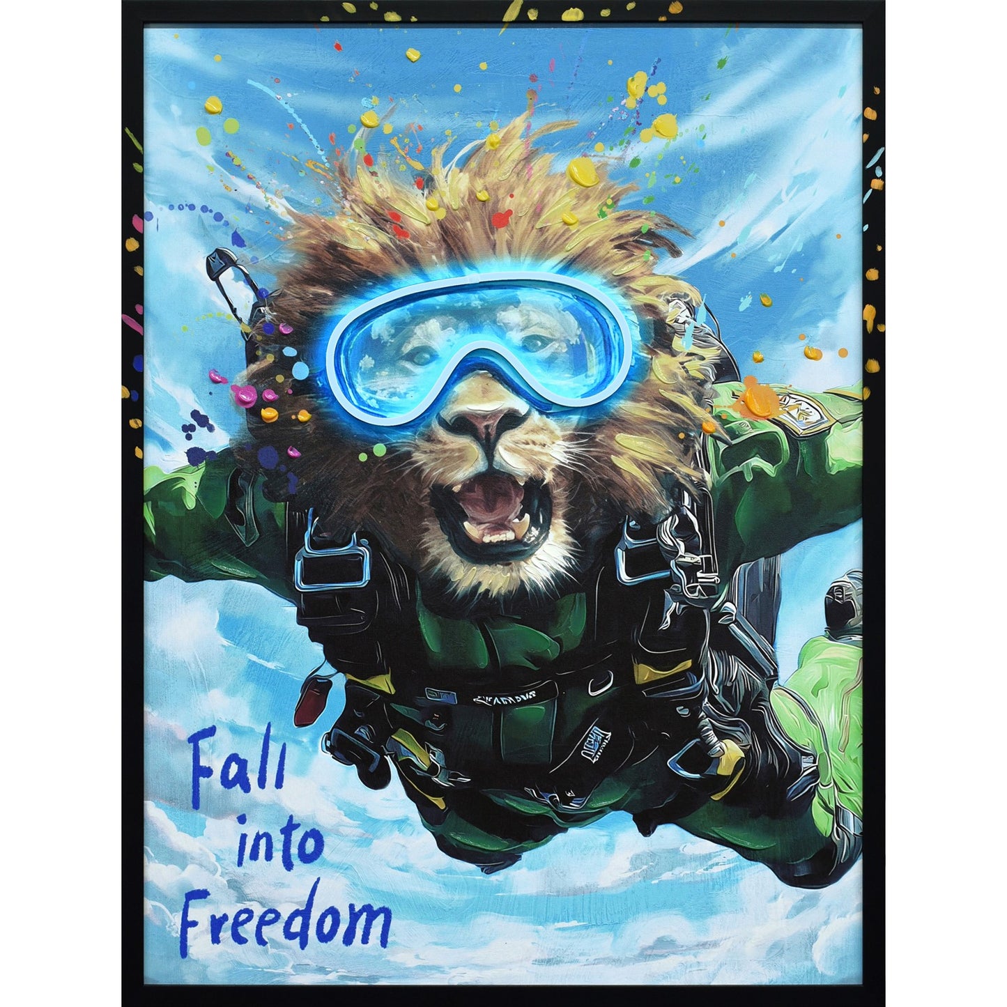 Classy Living Adventurous Skybound Roar, Black/Blue/Green/Brown/Yellow