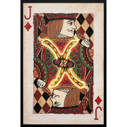 Classy Living Luminous Royal Card III, Black/Red/Green/Cream/Amber
