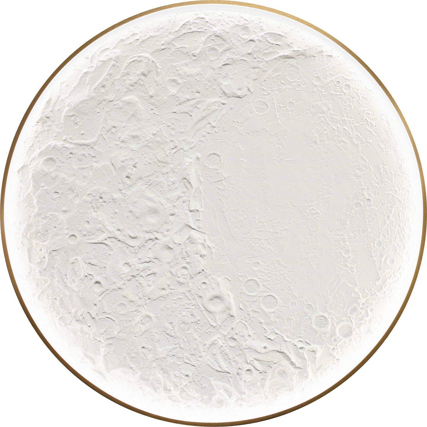 Classy Living Timeless Lunar Relief 32"x32", Ivory/White/Gold