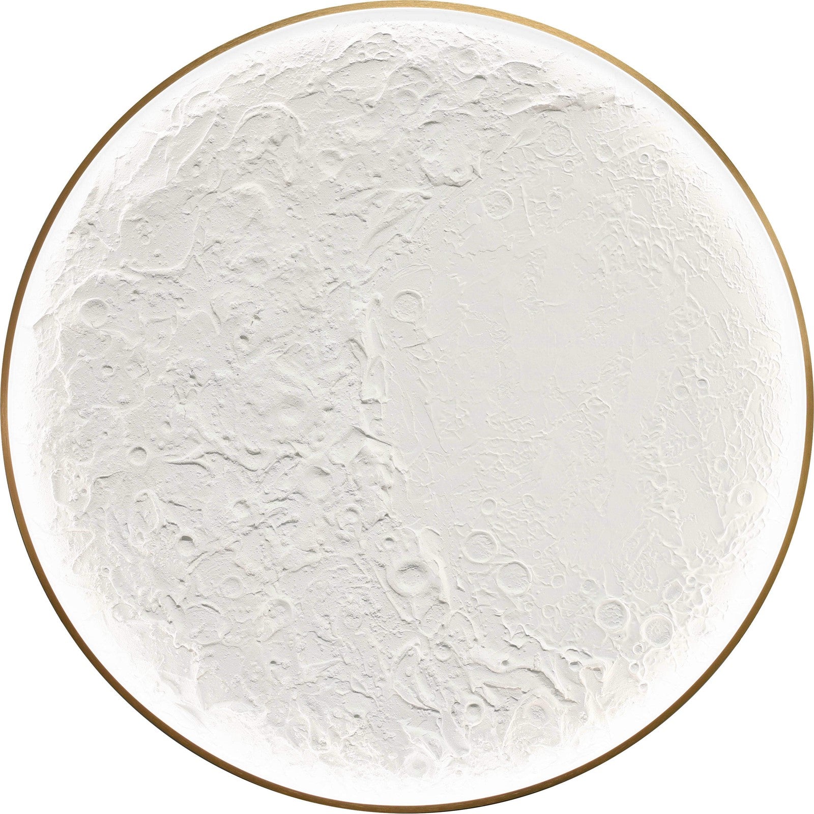 Classy Living Timeless Lunar Relief 32"x32", Ivory/White/Gold