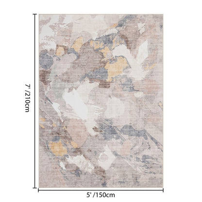 Haus Appeal Designs Hamford 5x7 Multi Area Rug, Beige