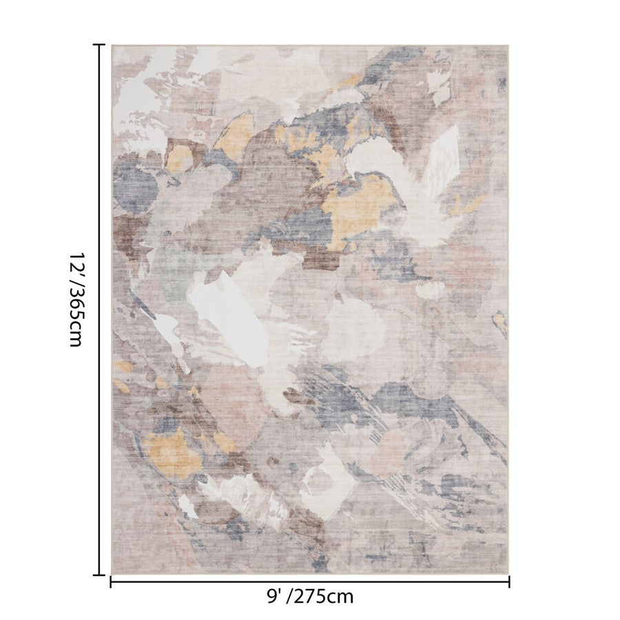 Haus Appeal Designs Hamford 9x12 Multi Area Rug, Beige