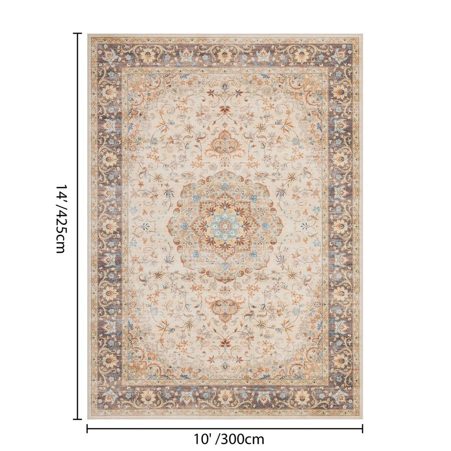 Haus Appeal Designs Hamford 10x14 Medallion Ivory Area Rug
