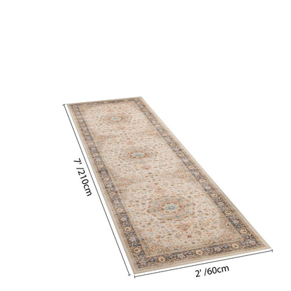 Haus Appeal Designs Hamford Medallion 2x7 Ivory Runner Rug