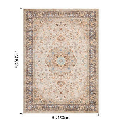 Haus Appeal Designs Hamford Medallion 5x7 Ivory Area Rug