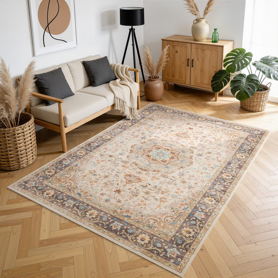 Haus Appeal Designs Hamford Medallion 8x10 Ivory Area Rug