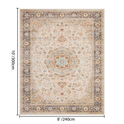Haus Appeal Designs Hamford Medallion 8x10 Ivory Area Rug