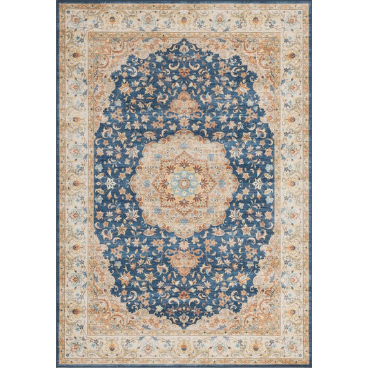 Haus Appeal Designs Hamford 10x14 Medallion Navy Area Rug - HA-HAM400310-14