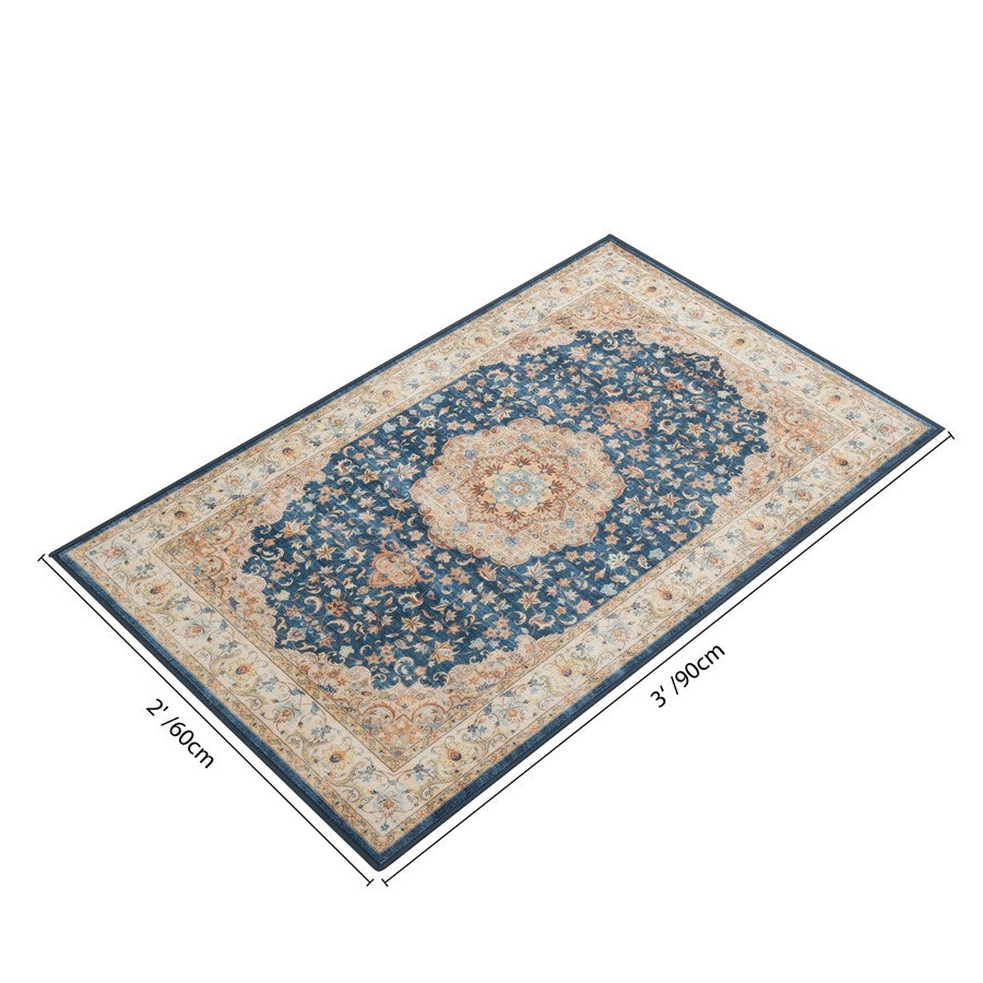 Haus Appeal Designs Hamford Medallion 2x3 Navy Accent Rug