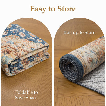 Haus Appeal Designs Hamford Medallion 2x3 Navy Accent Rug