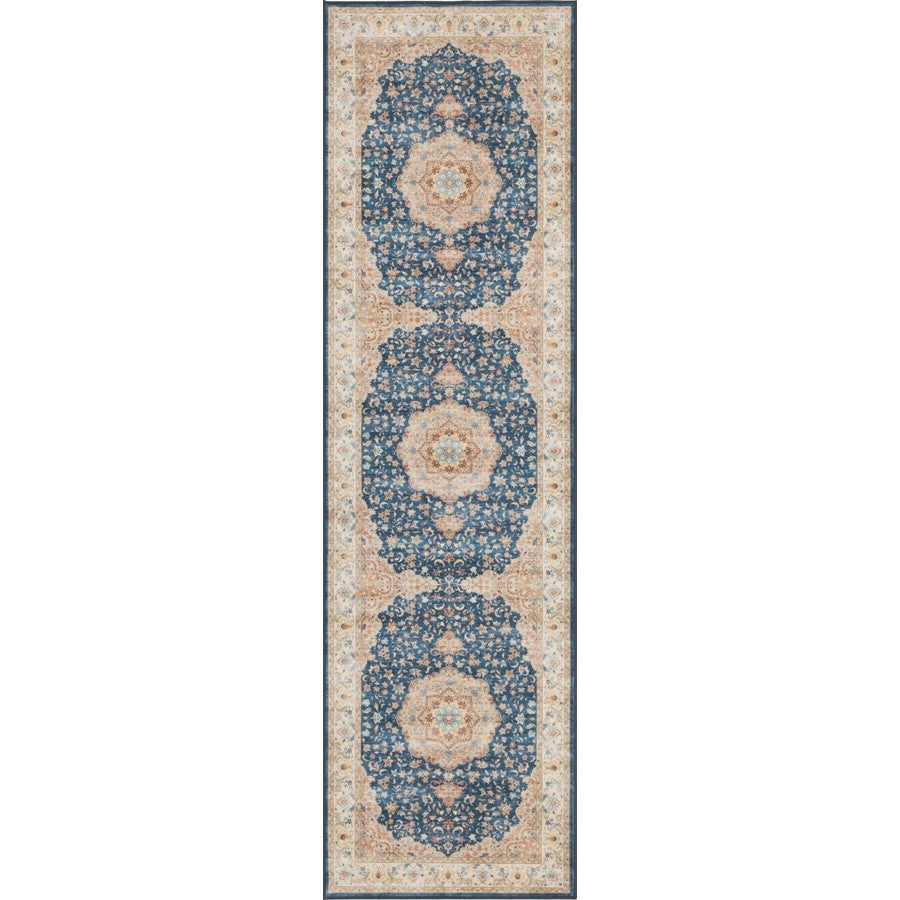 Haus Appeal Designs Hamford Medallion 2x7 Navy Runner Rug - HA-HAM40032-7