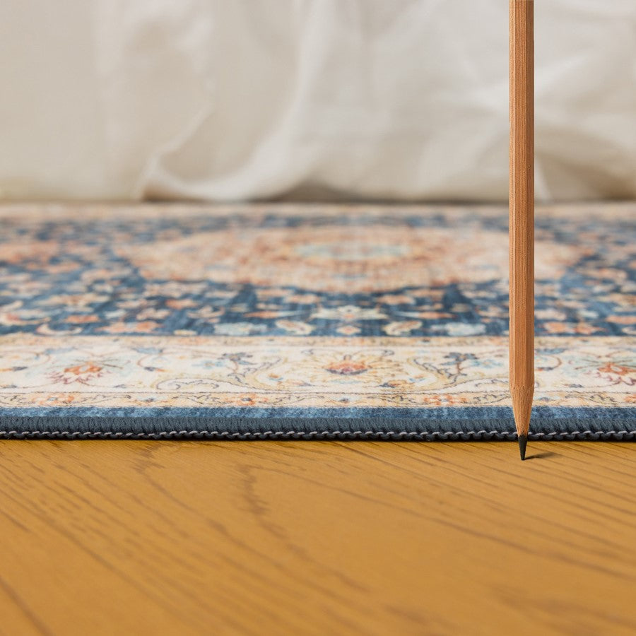 Haus Appeal Designs Hamford Medallion 2x7 Navy Runner Rug