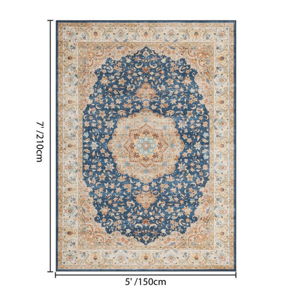 Haus Appeal Designs Hamford Medallion 5x7 Navy Area Rug